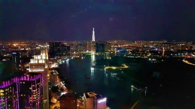 City view Saigon by night